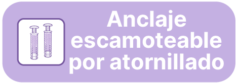 Tornillo anclaje escamoteable por atornillado